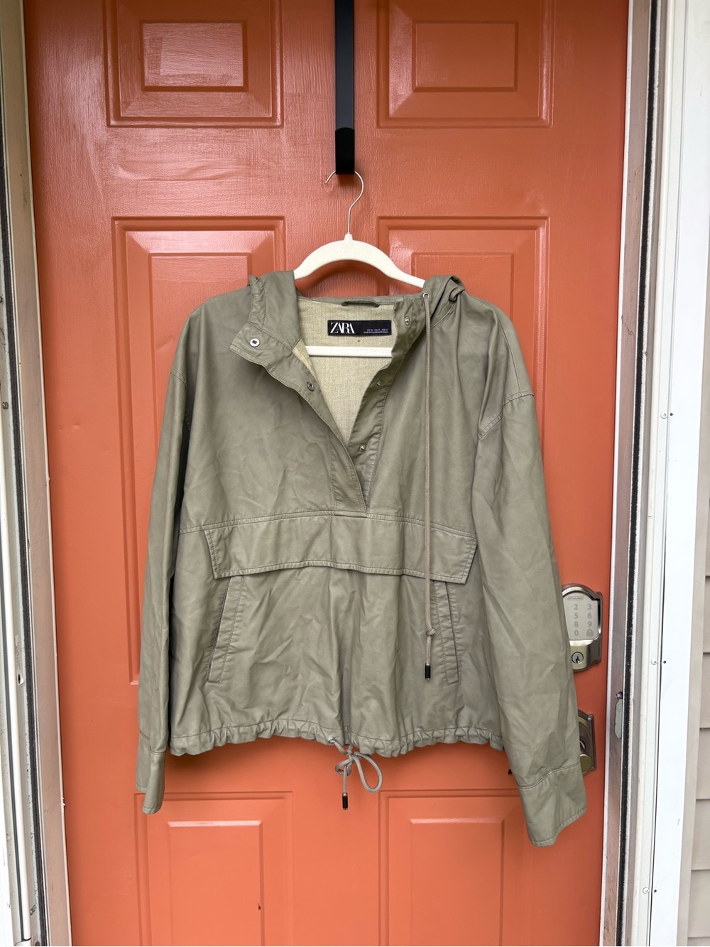 Zara Olive Green Anorak Jacket
